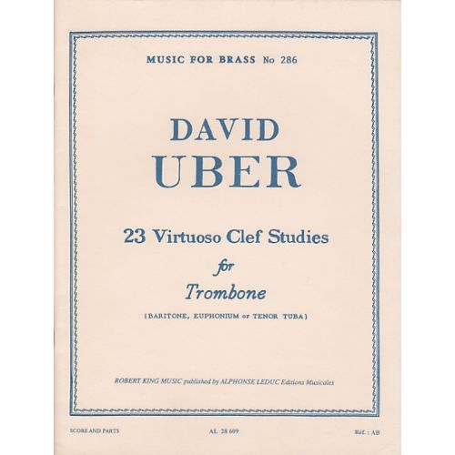 UBER DAVID - 23 VIRTUOSO CLEF STUDIES FOR TROMBONE