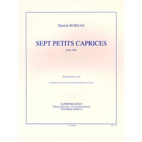 LEDUC BURGAN P. - SEPT PETITS CAPRICES - ALTO SOLO 