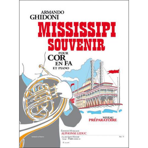 LEDUC GHIDONI ARMANDO - MISSISSIPI SOUVENIR - COR EN FA ET PIANO
