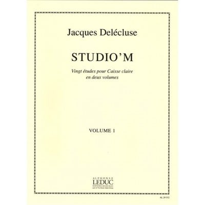DELECLUSE JACQUES - STUDIO'M VOL.1 - 20 ETUDES POUR CAISSE CLAIRE