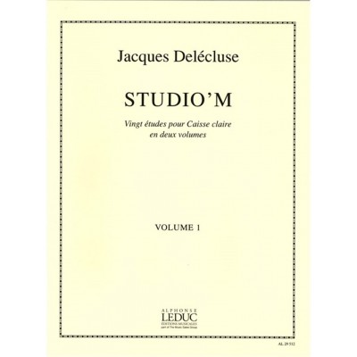 DELECLUSE JACQUES - STUDIO'M VOL.1 - 20 ETUDES POUR CAISSE CLAIRE