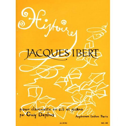 IBERT JACQUES - HISTOIRES - CLARINETTE & PIANO