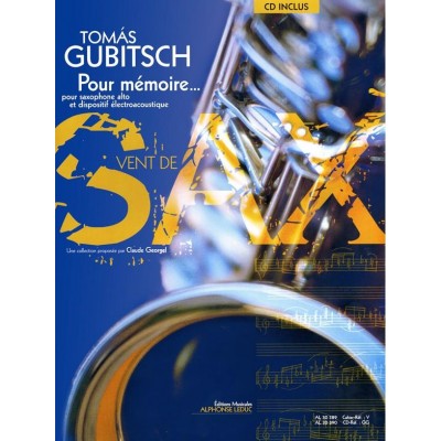 GUBITSCH THOMAS - POUR MEMOIRE - SAXOPHONE ALTO + CD