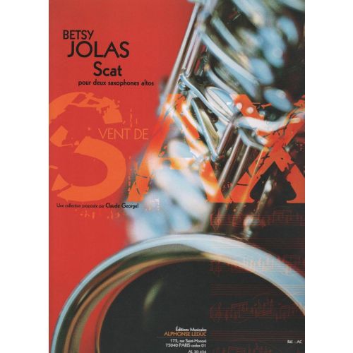 JOLAS BETSY - SCAT POUR 2 SAXOPHONES ALTOS