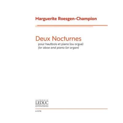 ROESGEN-CHAMPION MARGUERITE - DEUX NOCTURNES POUR HAUTBOIS & PIANO