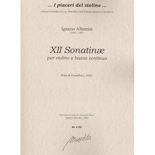 ALBERTINI I. - XII SONATINAE - VIOLON ET BC
