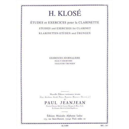 KLOSE - EXERCICES JOURNALIERS POUR LA CLARINETTE