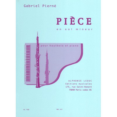PIERNE GABRIEL - PIECE EN SOL MINEUR - HAUTBOIS & PIANO