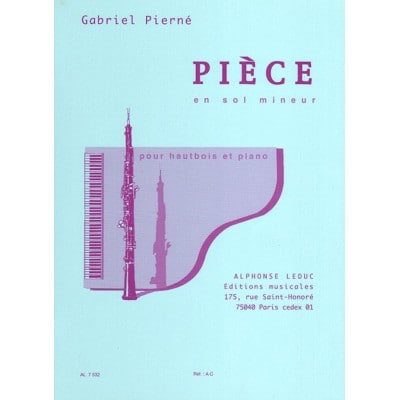 LEDUC PIERNE GABRIEL - PIECE EN SOL MINEUR - HAUTBOIS & PIANO