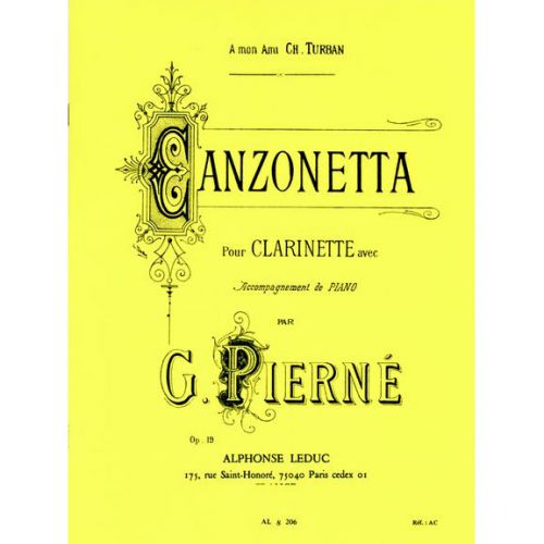 PIERNE G. - CANZONETTA - CLARINETTE