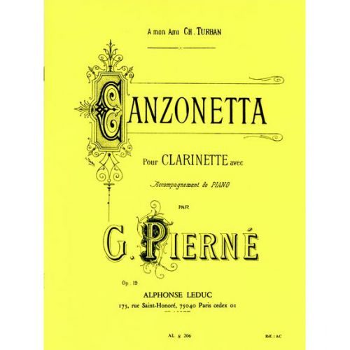 LEDUC PIERNE G. - CANZONETTA - CLARINETTE