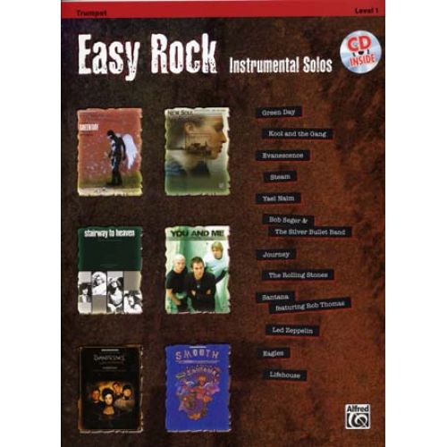 ALFRED PUBLISHING EASY ROCK INSTRUMENTAL SOLOS + CD - TROMPETTE