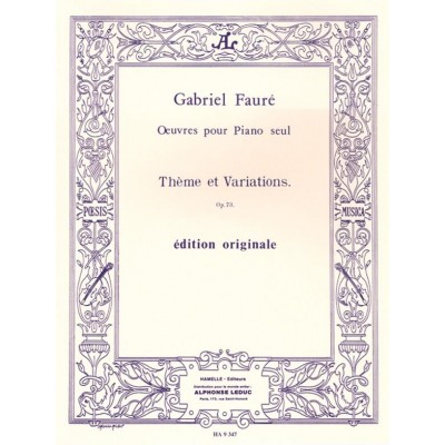 LEDUC FAURE GABRIEL - THEME ET VARIATIONS OP.73 - PIANO