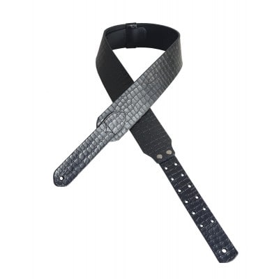 GUITAR STRAP ALLIGATOR BLACK