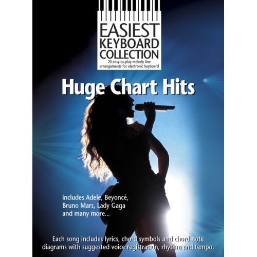 EASIEST KBD COL HUGE CHART HITS KBD - MELODY LINE, LYRICS AND CHORDS