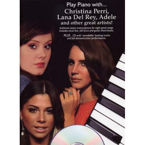 WISE PUBLICATIONS C. PERRI, L. DEL REY, ADELE & OTHERS... - PLAY PIANO WITH + CD