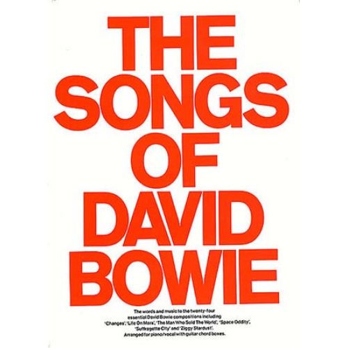 DAVID BOWIE - THE SONGS OF DAVID BOWIE - PVG