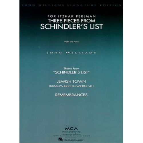 JOHN WILLIAMS THREE PIECES FROM SCHINDLER'S LIST - VIOLIN