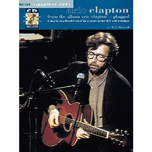 MUSIC SALES ERIC CLAPTON - UNPLUGGED GUITAR SIGNATURE LICKS + CD - GUITAR TAB