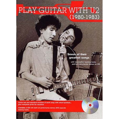 MUSIC SALES U2 - PLAY GUITAR WITH 80-83 + CD - GUITAR TAB