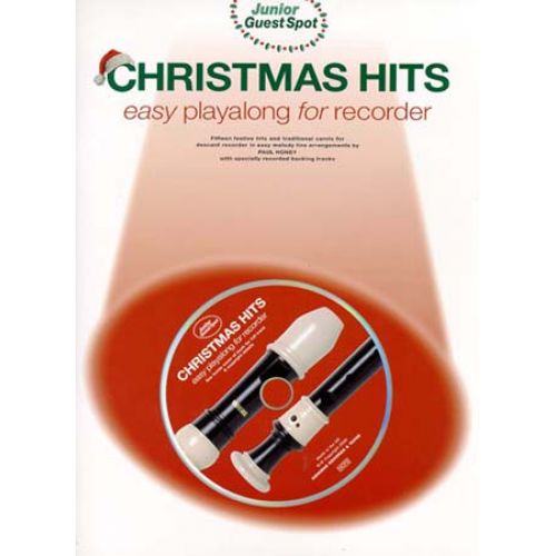 WISE PUBLICATIONS GUEST SPOT JUNIOR - CHRISTMAS HITS EASY PLAYALONG + CD - RECORDER