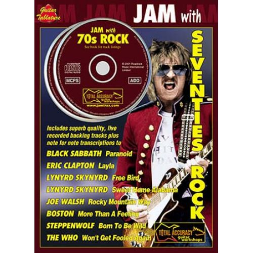 MUSIC SALES JAM WITH SEVENTIES ROCK + 2 CD - GUITAR TAB