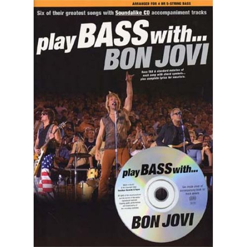 BON JOVI - PLAY BASS WITH + CD - BASS TAB