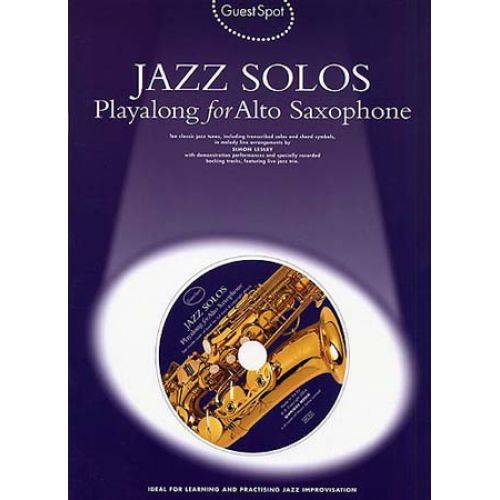 GUEST SPOT JAZZ SOLOS ALTO SAX CD