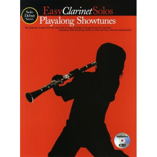 MUSIC SALES SOLO DEBUT PLAYALONG SHOWTUNES EASY CLARINET SOLOS + CD - CLARINET