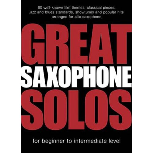 GREAT SAXOPHONE SOLOS - 60 THEMES - ALTO SAX