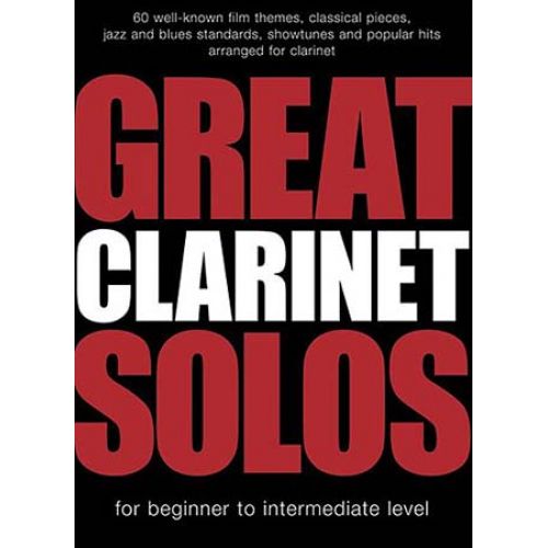 WISE PUBLICATIONS GREAT CLARINET SOLOS - 60 TITLES