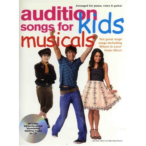 WISE PUBLICATIONS AUDITION SONGS FOR KIDS MUSICALS + CD - PVG