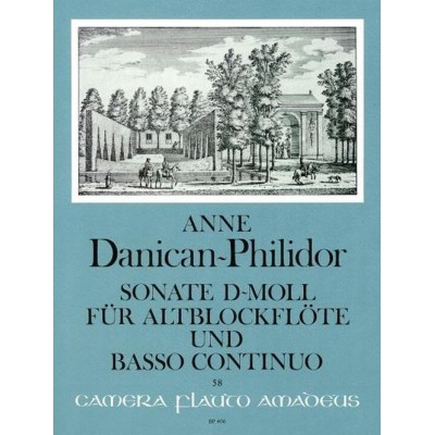  Danican-philidor Anne - Sonate En Re Mineur Pour Flute A Bec Alto Et Basse Continue