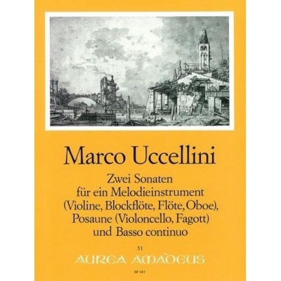 UCCELLINI MARCO - 2 SONATAS op. 2/1 & op. 3/2 - SCORE & PARTS