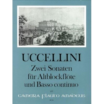 UCCELLINI MARCO - 3 SONATAS op. 4 N° 9-10 - FLUTE A BEC ALTO & BC