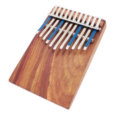 KALIMBA JUNIOR CELESTE DIATONIC 11 NOTES SUR TABLE + PICKUP