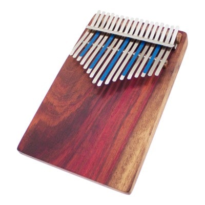 KALIMBA TREBLE CELESTE 17 NOTES SUR TABLE + PICKUP