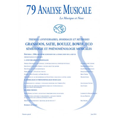 REVUE ANALYSE MUSICALE ANALYSE MUSICALE N°79