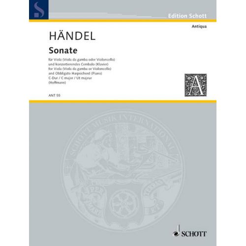 SCHOTT HAENDEL GEORG FRIEDRICH - SONATA - VIOLA AND CONCERTANT HARPSICHORD