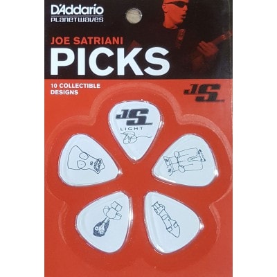 JOE SATRIANI GUITAR PICKS WHITE 10 PACK LIGHT