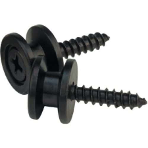 SOLID BRASS END PINS - BLACK (PAIR)
