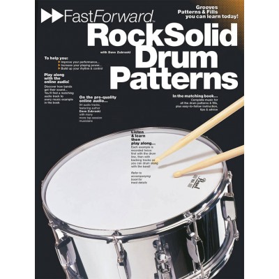 MUSIC SALES Fast Forward Rock Solid Drum Patterns + Audio - Drums