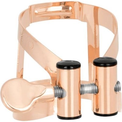 VANDOREN ROSE GOLD PLATED M/O LIGATURE - BASS CLARINET + PLASTIC NECK COVER