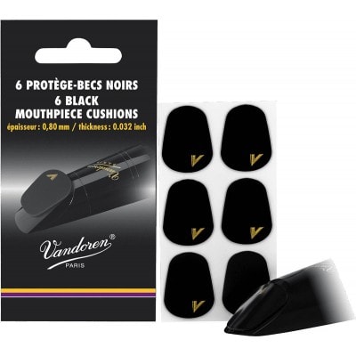 VANDOREN BLACK MOUTHPIECE PROTECTORS 6 PIECES