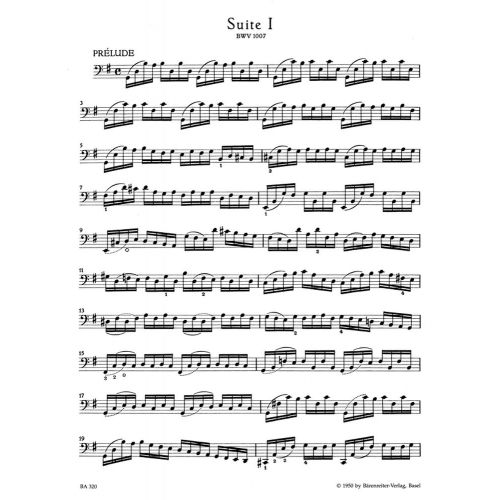 Barenreiter J S Bach 6 Suites Bwv 1007 1012 Violoncelle Seul Woodbrass Com