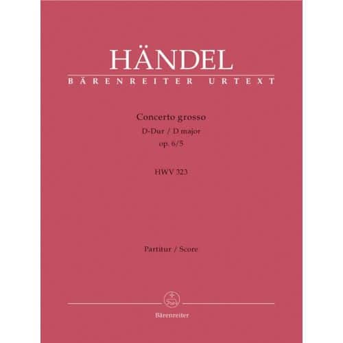 HÄNDEL G. F. - CONC. GROSSO OP.6/5 D/ - CONDUCTEUR 