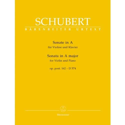  Schubert Franz - Sonata For Violin & Piano A Major Op. Post. 162 D 574