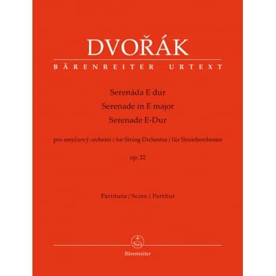 DVORAK A. - SERENADE IN E MAJOR OP.22 FOR STRING ORCHESTRA - SCORE