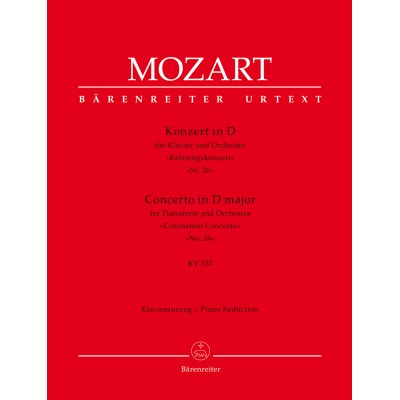 MOZART W.A. - CONCERTO FOR PIANOFORTE AND ORCHESTRA N°26 KV537 