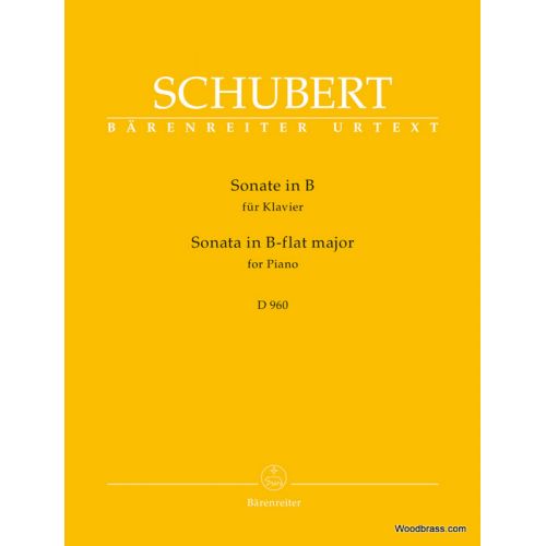 SCHUBERT F. - SONATE IN B D960 - PIANO